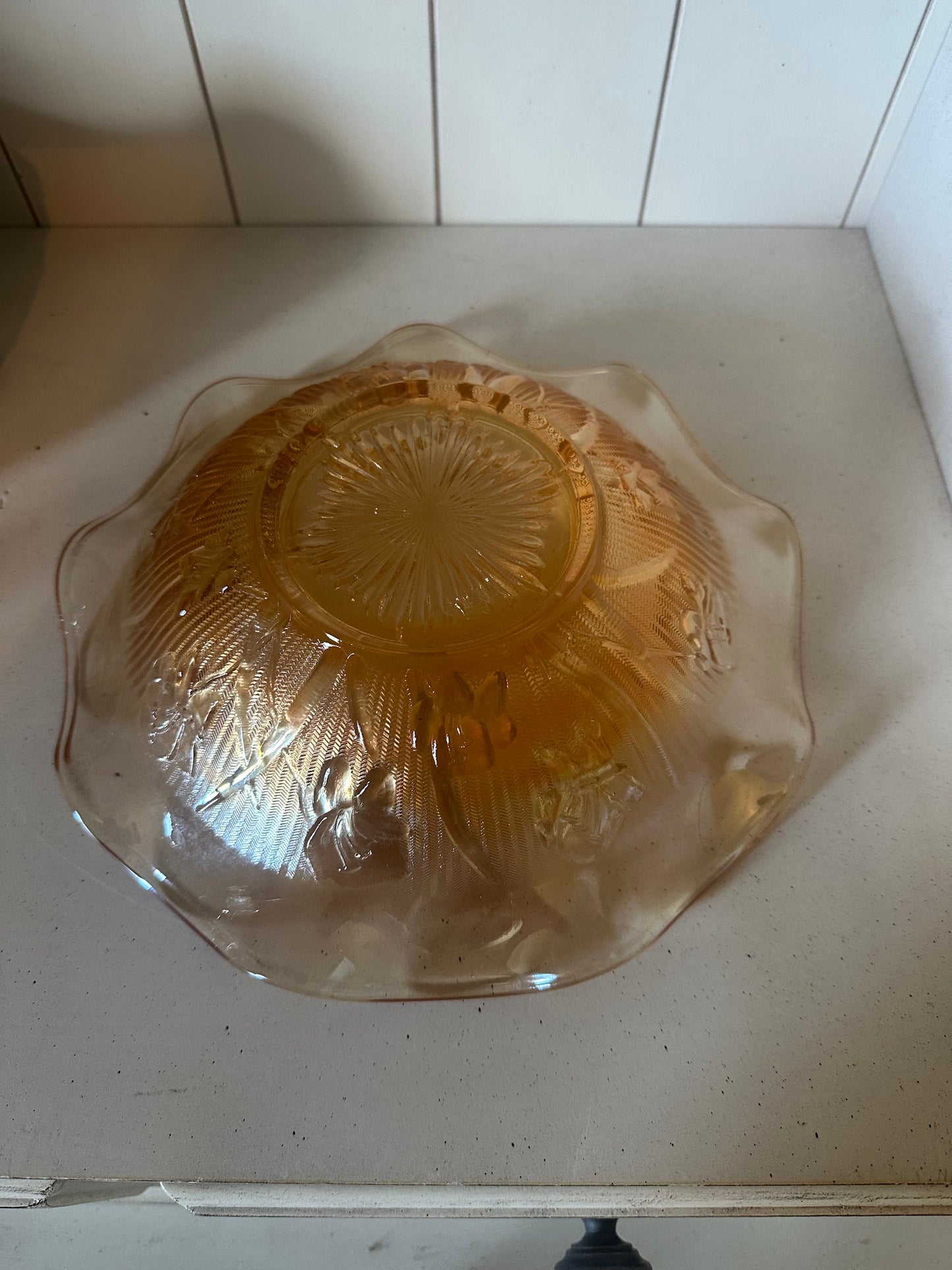 Vintage Depression Glass Fruit Bowl
