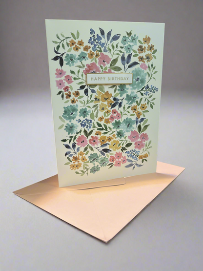 Floral Birthday Card, Happy Birthday