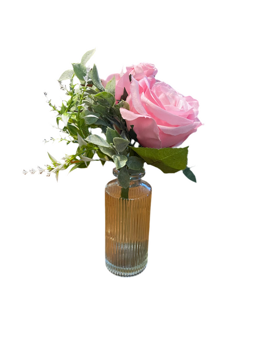 Bud Vase with Pink Floral