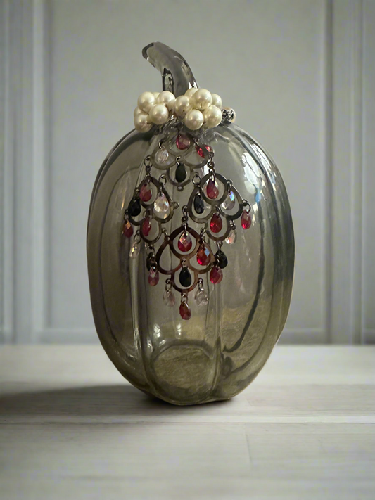 Vintage Jewelry accented Pumpkin