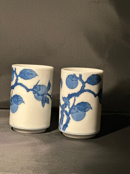 Vtg Japan Tall Tea Saki Cups (Set Of 6)