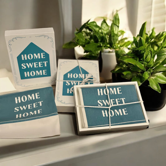 Kitchen towel/wood sign gift set