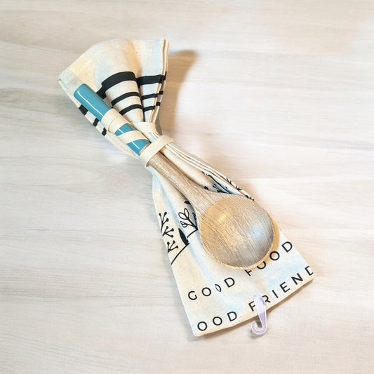Kitchen Towel & Wooden Spoon Gift Set