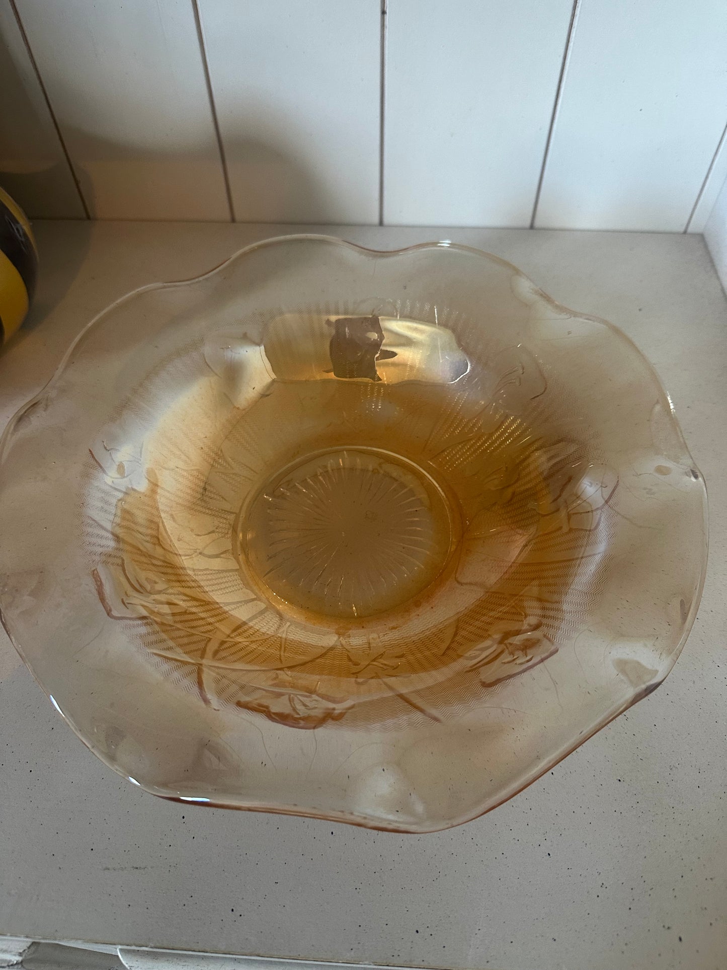 Vintage Depression Glass Fruit Bowl