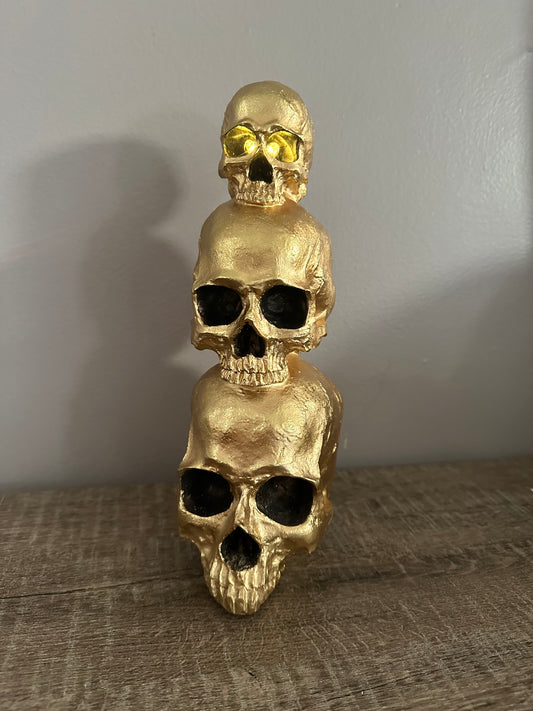 Gold Stacked Skulls