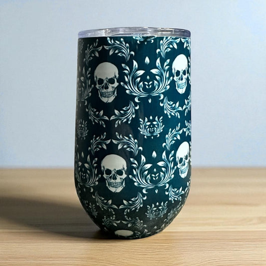 Tumbler Teal/Skulls