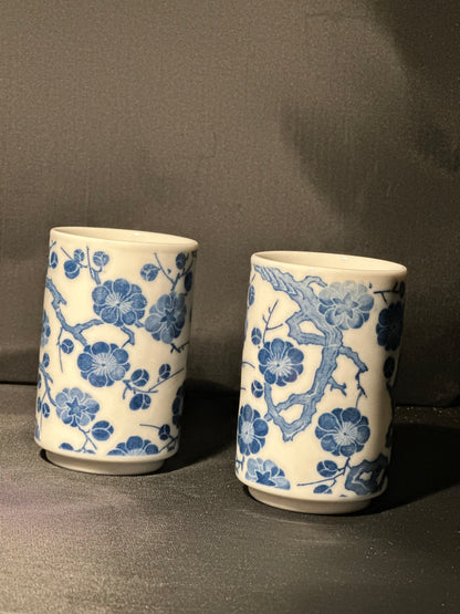 Vtg Japan Tall Tea Saki Cups (Set Of 6)