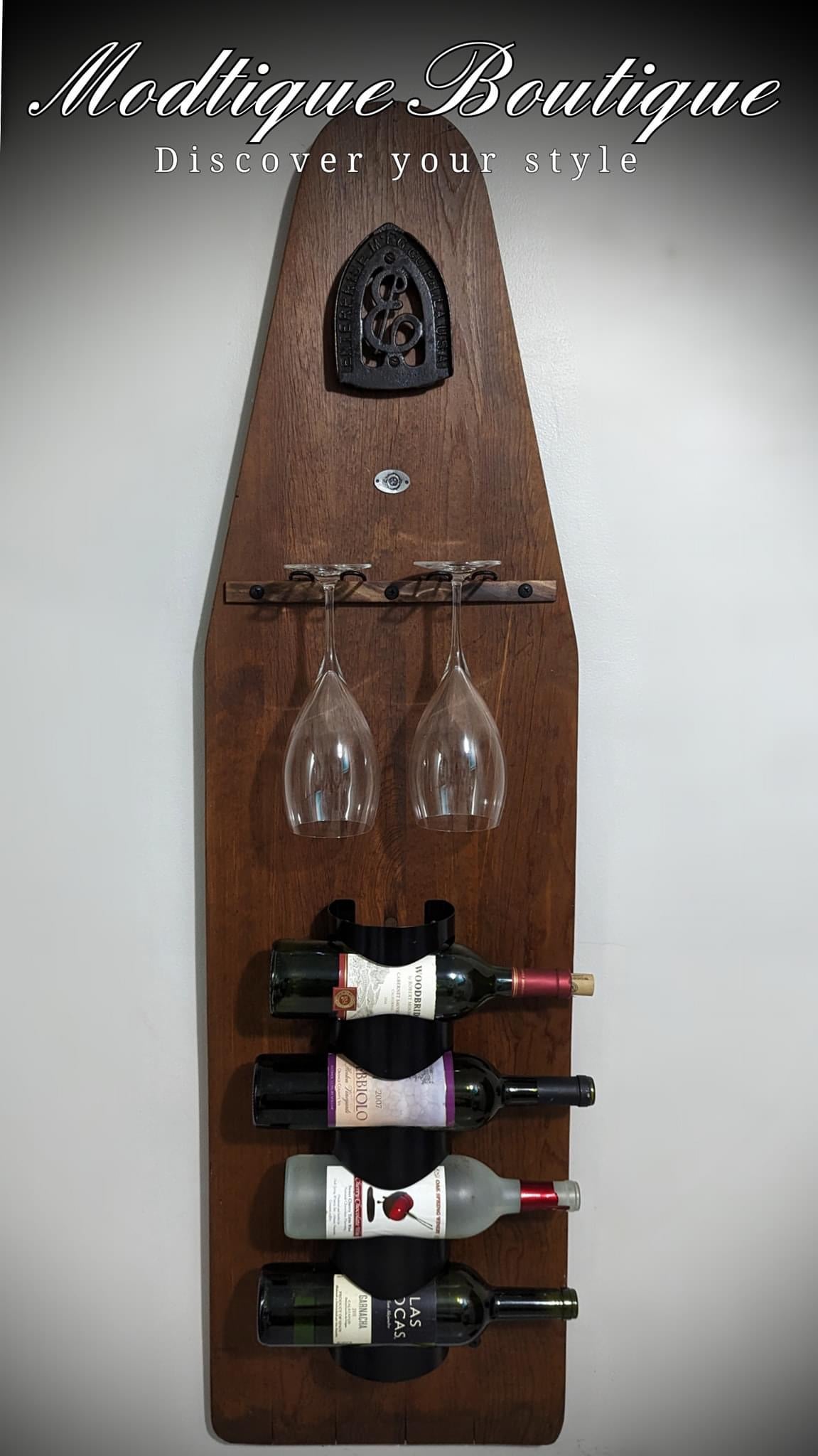 Wine Rack- Vintage Ironing Board Repurposed