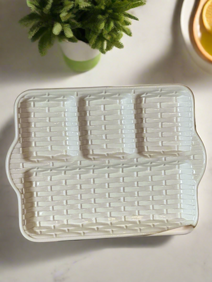 Whittier Pottery Basketweave Tray