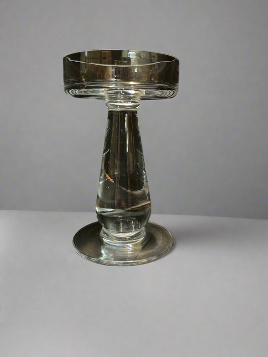 Clear Glass Candle Stick Holder