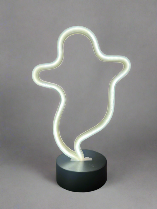 Neon White Ghost Light