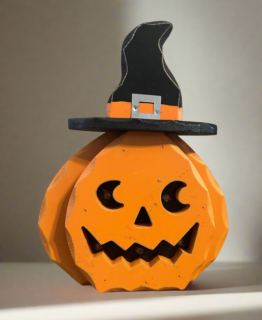 Light up Wood Jack-O