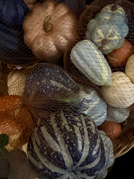 Blue Tones Pumpkin Bowl Filler