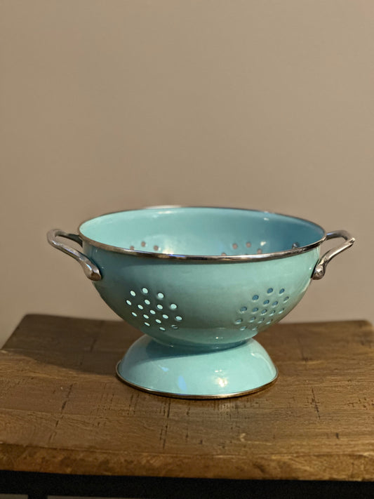 5 Quart Turquoise Colander