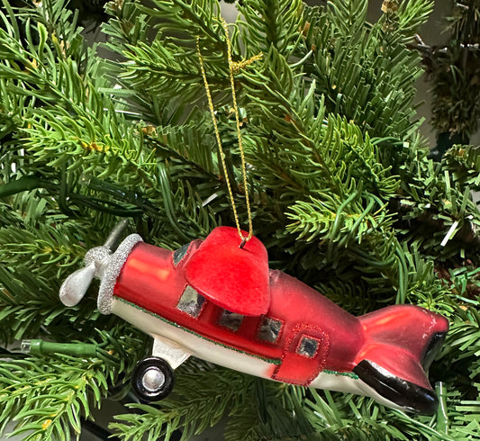 Red Airplane Ornament
