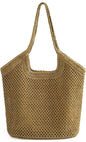 Kiss Sea Straw Mesh Beach Bag