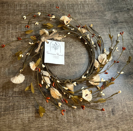 Candle Ring/mini wreath 6”