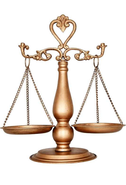 Vintage Style Metal Lawyer Scale