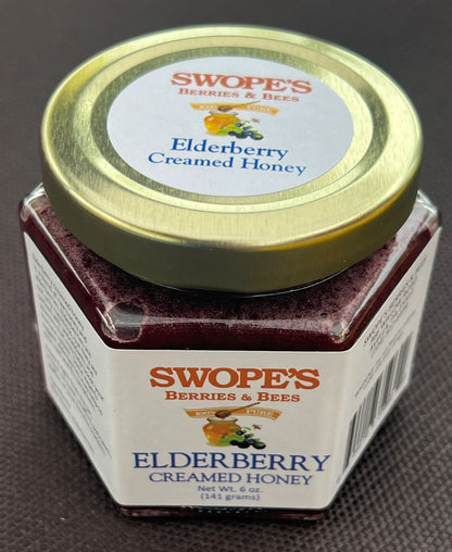 Elderberry creamed honey