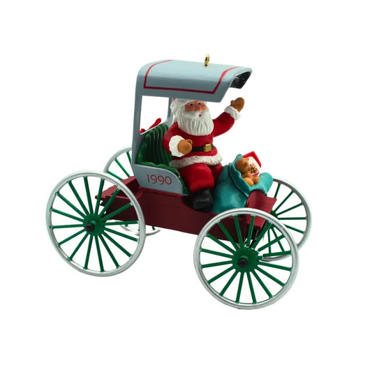 Hallmark Keepsake 1990 Festive Surrey Here Comes Santa