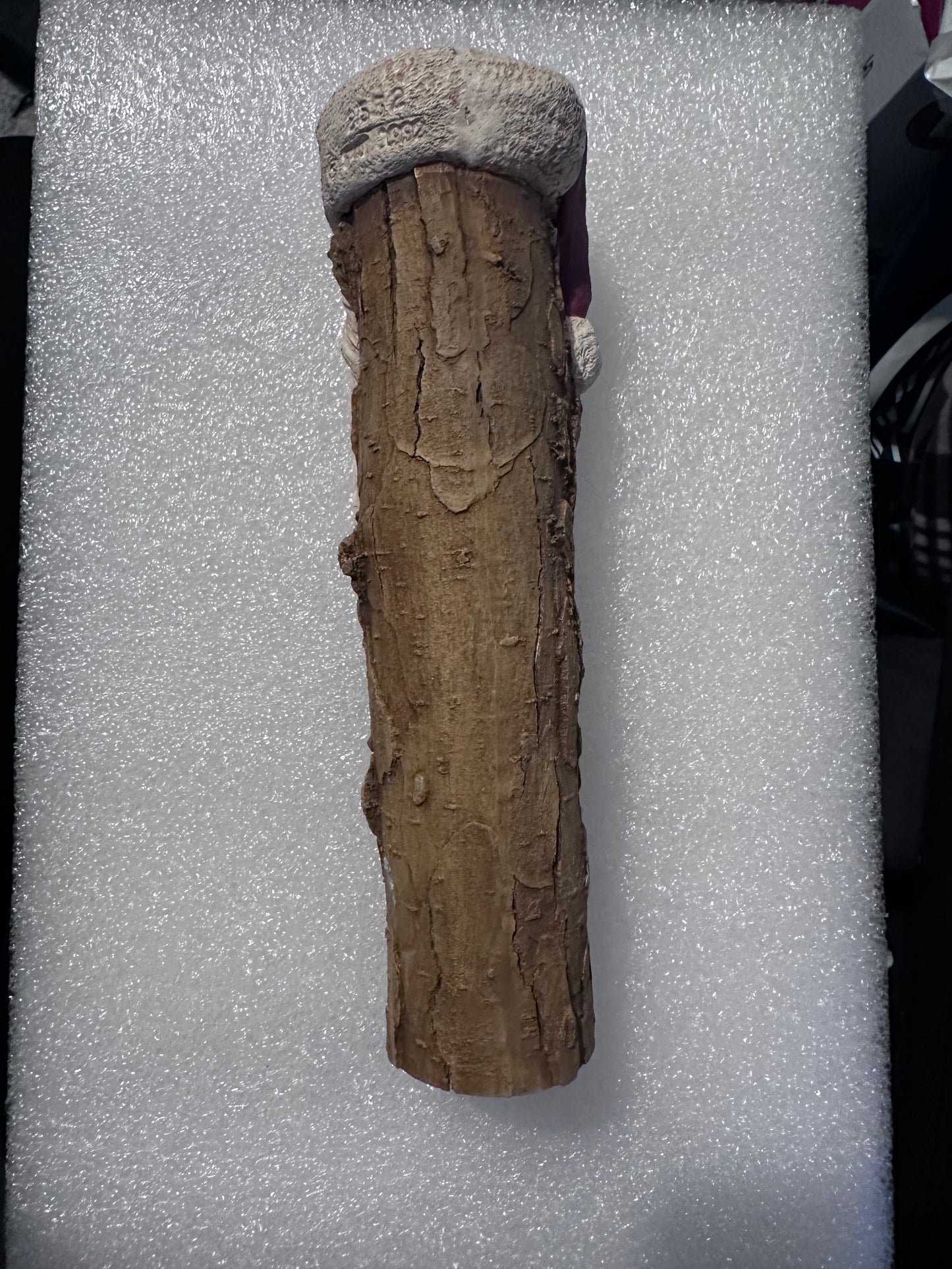 Vintage 1992 TNT Woodland Santa on Natural Log