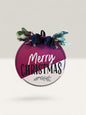 Merry Christmas Wood Round 15”