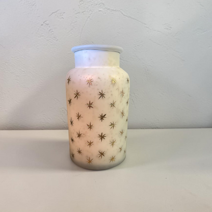 Frosted Gold & White Vase