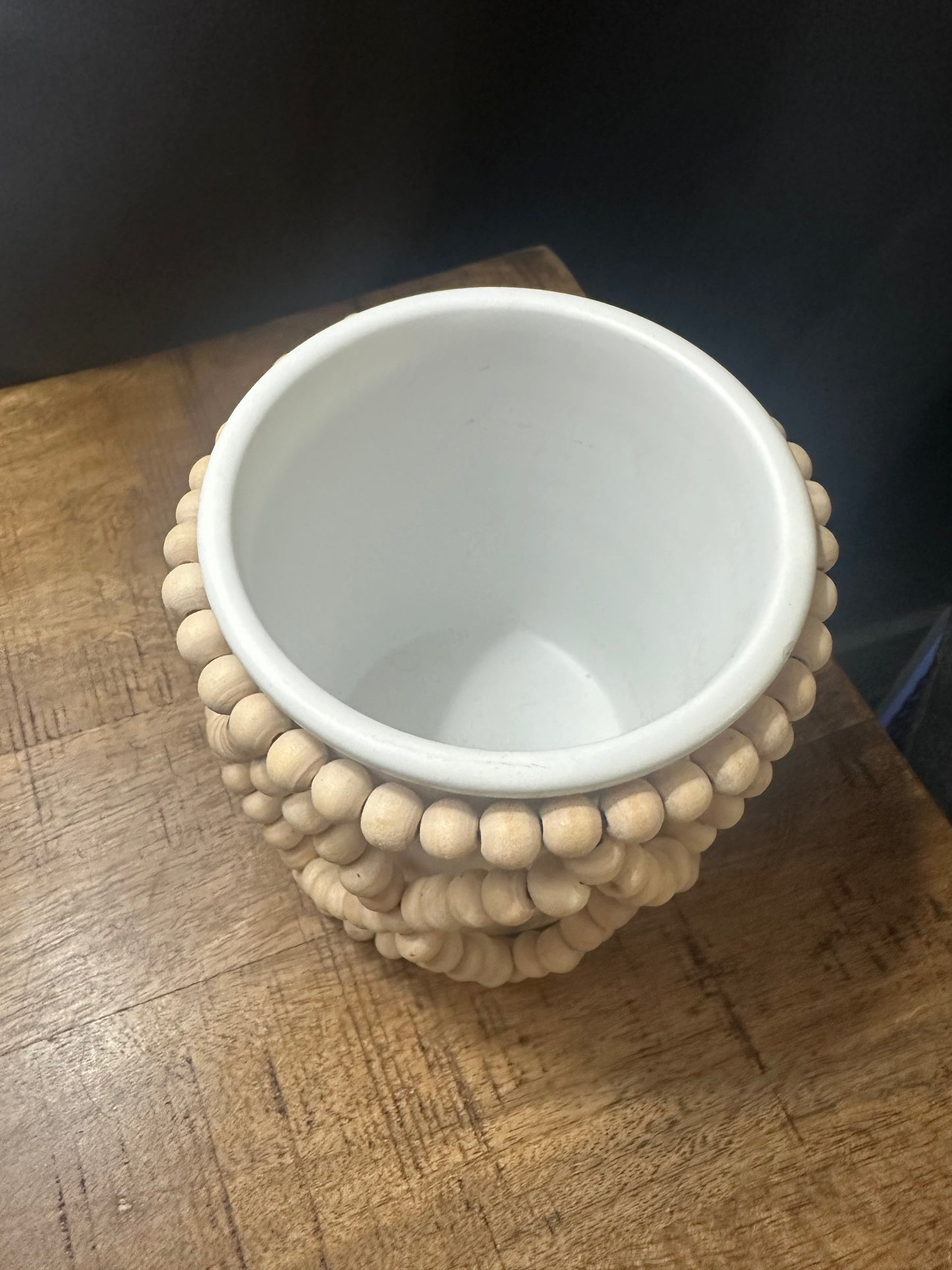 Wood Bead Planter