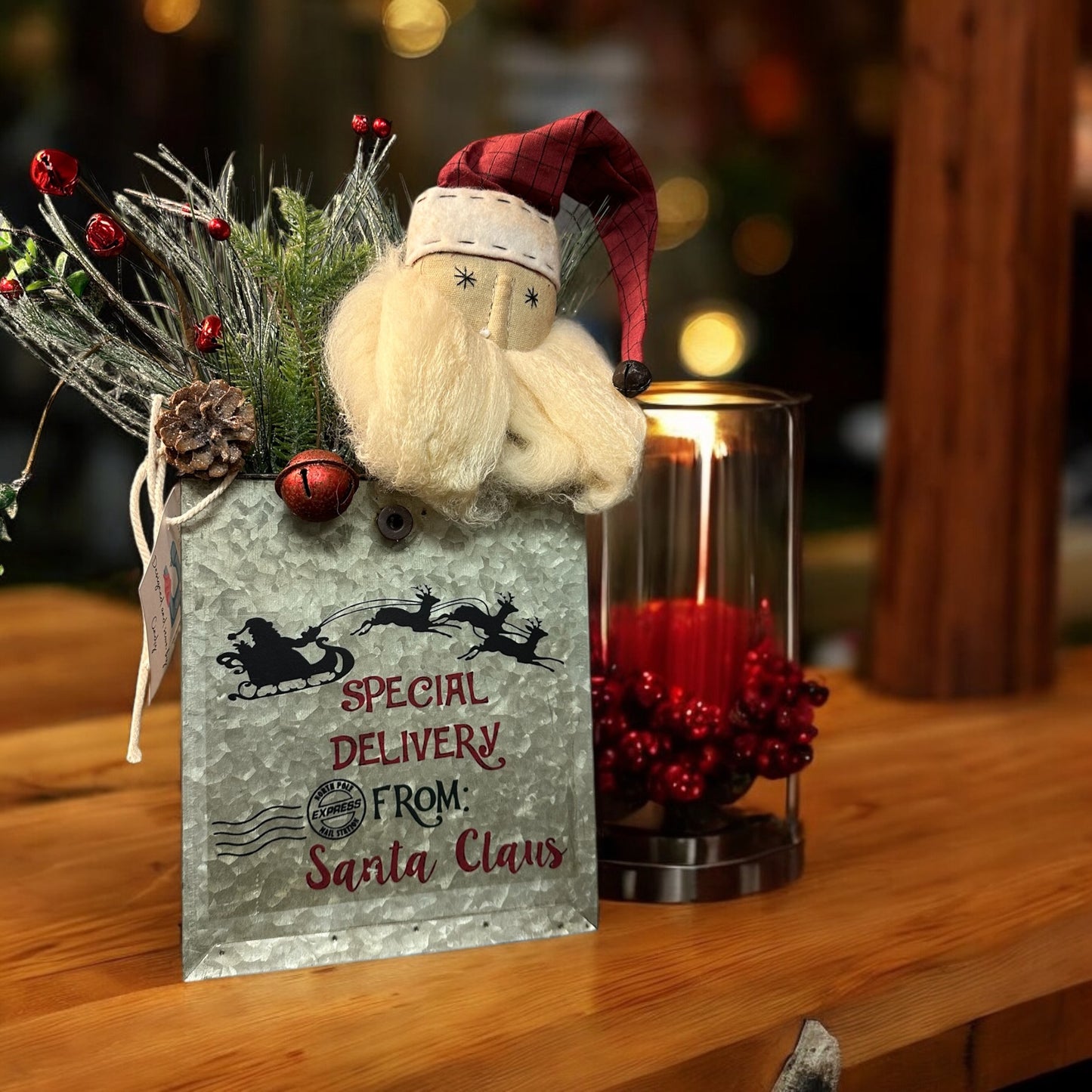 Old World Santa & Mailbox