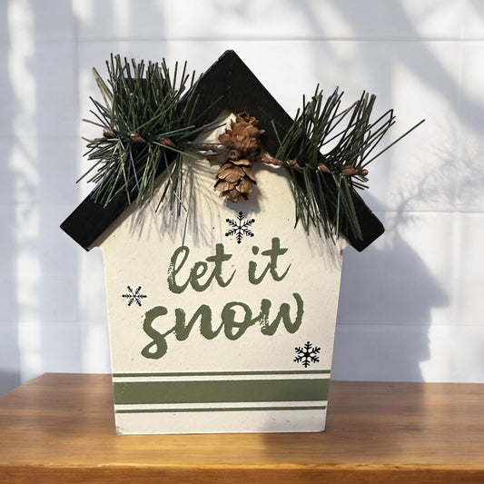 Let it snow, wood decor