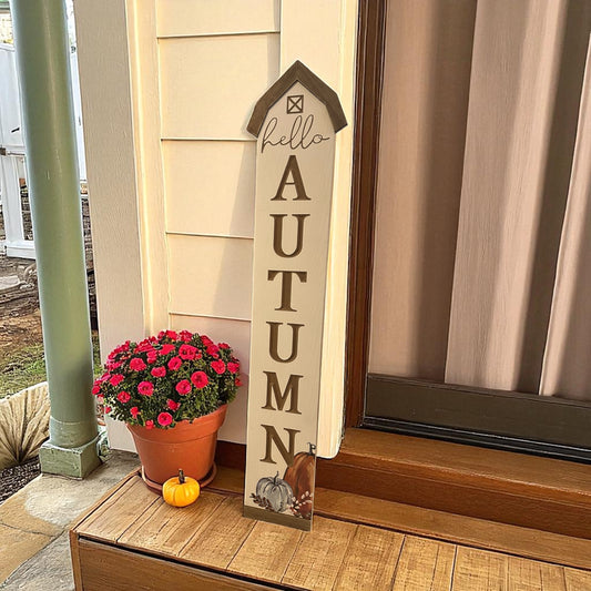 Hello Autumn porch sign
