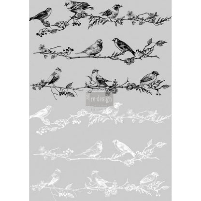 Birds & Berries Decor Transfers Tube