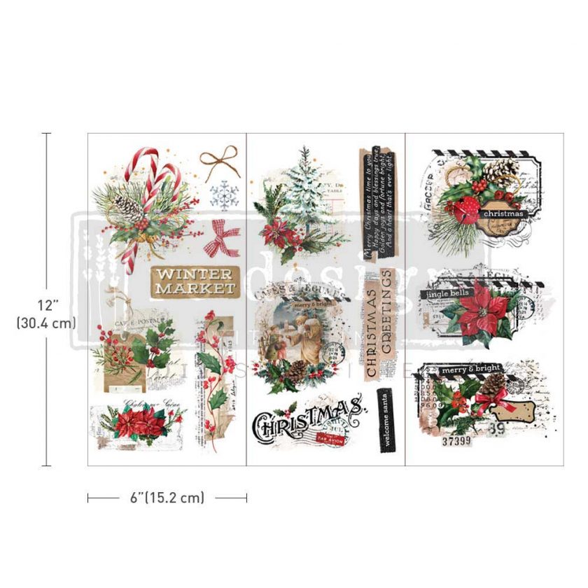 Xmas Tags Transfers Decor